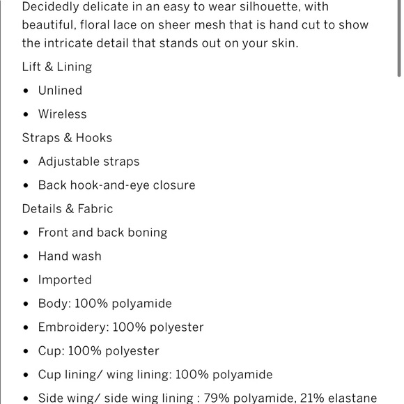 NWT Victoria’s Secret Embroidered Floral Bralette - Picture 5 of 8